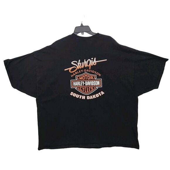 VTG HARLEY DAVIDSON 5XL T-SHIRT BLACK BALD EAGLE GRAPHIC XXXXXL STURGIS SD - Picture 6 of 7